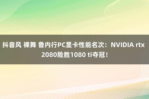抖音风 裸舞 鲁内行PC显卡性能名次：NVIDIA rtx 2080险胜1080 ti夺冠！