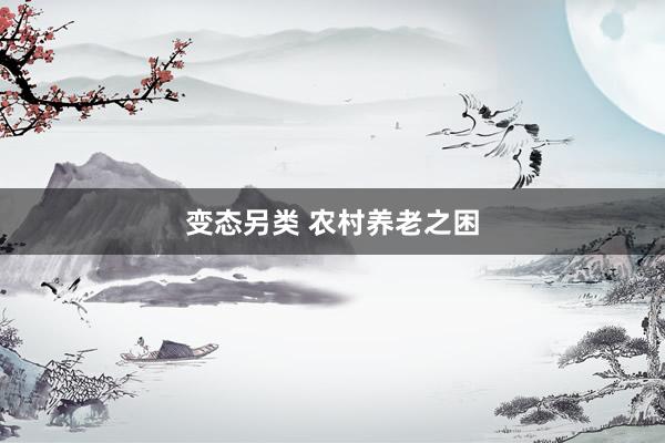 变态另类 农村养老之困
